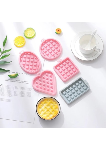 Açık Gri Tarzı Yüksek Sıcaklık Dayanımı Malzeme Silikon Waffle Kalıpları Kalp Yuvarlak Kare Pişirme Kek Kalıbı Çikolatalı Bisküvi Pasta Kalıpları (Yurt Dışından) fırsatları