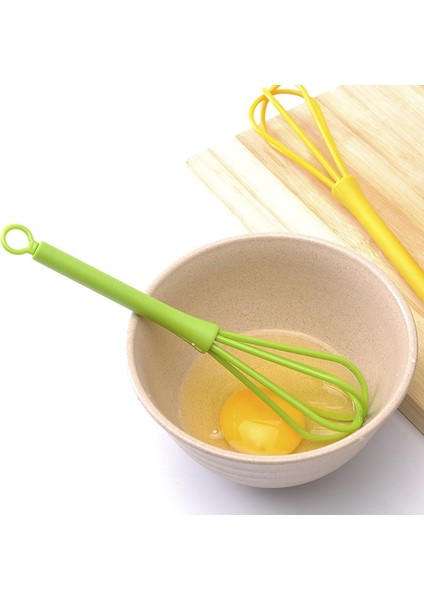 Sarı Stil Mutfak Mini Manuel Çırpma Kaymaz Kolay Temiz Süt Çırpma Mutfak Gereçleri 18.5*4cm Kek Pişirme Mikser Aracı (Yurt Dışından)