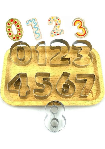 No.1 Tarzı D Yaratıcı Numara Şekilli Çerez Kesici Seti Premium Paslanmaz Çelik Bisküvi Kalıbı Fondan Kesici Mutfak Pişirme Aracı (Yurt Dışından)