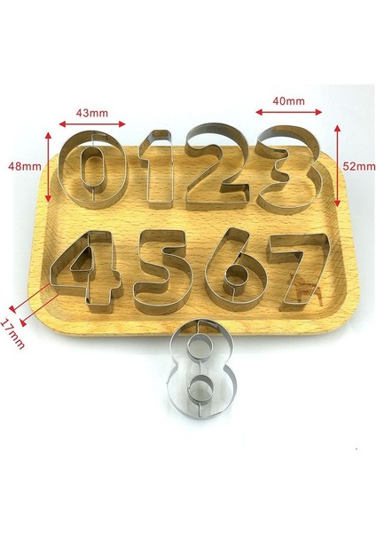 No.1 Tarzı D Yaratıcı Numara Şekilli Çerez Kesici Seti Premium Paslanmaz Çelik Bisküvi Kalıbı Fondan Kesici Mutfak Pişirme Aracı (Yurt Dışından) modelleri