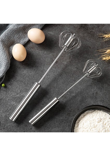 Büyük Stil Yarı Otomatik Yumurta Çırpıcı Paslanmaz Çelik El Mikseri Kendinden Dönen Manuel Yumurta Çırpma Mutfak Aksesuarları Gadget Yumurta Araçları (Yurt Dışından) fırsatları