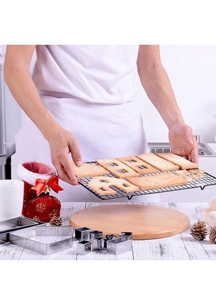 18 Adet Gümüş Tarzı Pcs 3D Noel Evi Bisküvi Kalıp Dıy Çerez Kesiciler Zencefilli Ev Kek Damga Pasta Pişirme Araçları Noel Partisi Için (Yurt Dışından)
