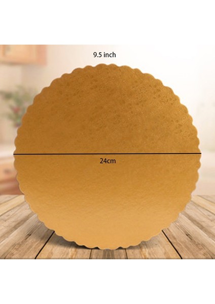 24CM Tarzı 5 Adet Yuvarlak Tek Kullanımlık Kek Taban Panoları cm Altın Kağıt Cupcake Tatlı Teşhir Tepsisi Doğum Günü Pastası Pasta Dekoratif Aracı (Yurt Dışından)