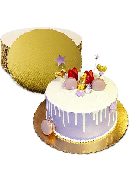 24CM Tarzı 5 Adet Yuvarlak Tek Kullanımlık Kek Taban Panoları cm Altın Kağıt Cupcake Tatlı Teşhir Tepsisi Doğum Günü Pastası Pasta Dekoratif Aracı (Yurt Dışından) fırsatları