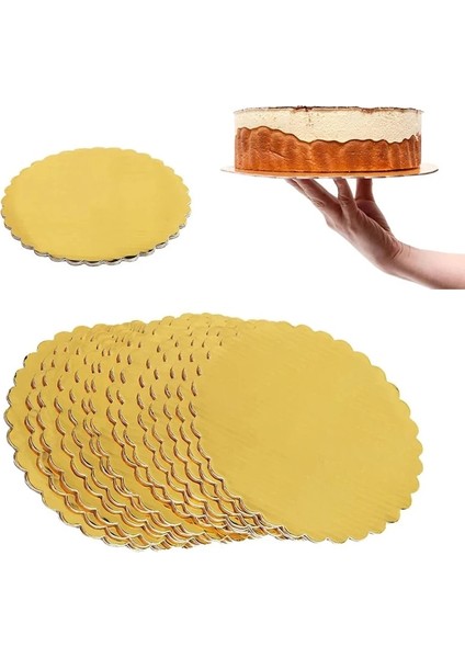 24CM Tarzı 5 Adet Yuvarlak Tek Kullanımlık Kek Taban Panoları cm Altın Kağıt Cupcake Tatlı Teşhir Tepsisi Doğum Günü Pastası Pasta Dekoratif Aracı (Yurt Dışından) indirimleri