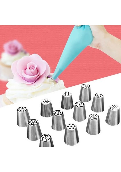 15 Adet Tarzı Et Rus Lale Buzlanma G Nozullar Paslanmaz Çelik Çiçek Krema Pasta Ipuçları Nozullar Çanta Cupcake Kek Dekorasyon Araçları (Yurt Dışından) fırsatları