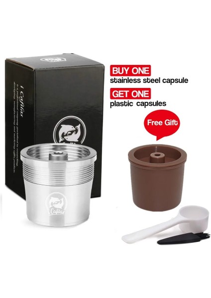 Turuncu Tarzı Illy Kahve Makinesi Üreticisi Için Uyumlu Icalifas Paslanmaz Çelik Metal Doldurulabilir Yeniden Kullanılabilir Kapsül Illy Espresso Cafe Için Fit (Yurt Dışından)