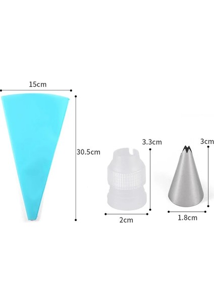 6 Adet-Pembe Tarzı Dekorasyon Ipucu + Pasta Çantaları + 1 Adet Dekorasyon Ağız Dönüştürücü Paslanmaz Çelik Kek Dekorasyon Aracı Silikon Pasta Torbası (Yurt Dışından) fırsatları