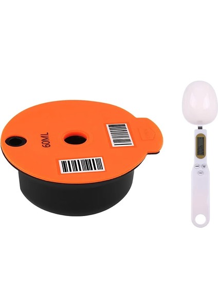 180ML Set 2 Stil ml Yeniden Kullanılabilir Kahve Kapsül Bölmeleri Nespresso Kahve Kapsül Bölmesi Bosch Tassimo ile Uyumlu Silikon Kapak (Yurt Dışından)