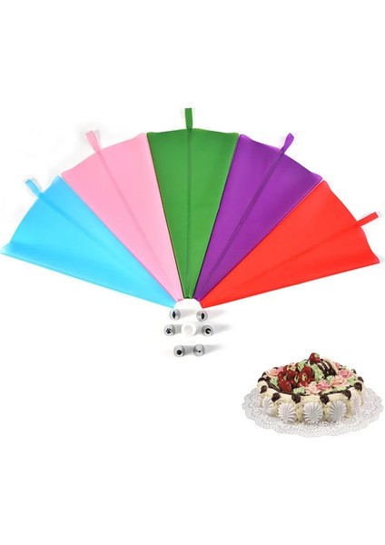 Pembe Tarzı Licone Pasta Torbası Ttainless Çelik Kek Memesi Yeniden Kullanılabilir G Torba Fondan Aletleri Gıda Sınıfı Tpu Kek Dekoru Aracı (Yurt Dışından) fiyatları
