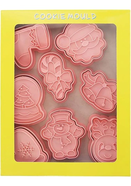 No.6 Tarzı Et Dıy Noel Karikatür Bisküvi Kalıbı Çerez Kesici 3D Bisküvi Kalıbı Abs Plastik Pişirme Kalıbı Çerez Dekorasyon Araçları (Yurt Dışından)