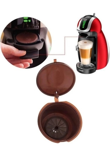 Sarı Stil Kahve Makinesi Yeniden Kullanılabilir Kapsül Kahve Fincanı Filtre Kahve Fincanı Tutacağı Dolce Gusto Nescafe Için Pod Süzgeç Dolce Sütlü Kahve Için (Yurt Dışından)
