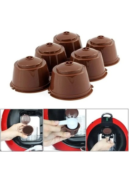 Sarı Stil Kahve Makinesi Yeniden Kullanılabilir Kapsül Kahve Fincanı Filtre Kahve Fincanı Tutacağı Dolce Gusto Nescafe Için Pod Süzgeç Dolce Sütlü Kahve Için (Yurt Dışından)