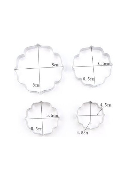 07 Yuvarlak Stil Et Paslanmaz Çelik Nimet Çerçeve Bisküvi Kesiciler Çerez Kesici Set Düğün Pastası Kalıp Sugarcraft Pişirme Pasta Araçları Gyh (Yurt Dışından)