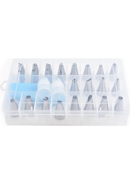 28 Adet Set Stili Buzlanma G Krem Pasta Torbası Paslanmaz Çelik Nozullu Kek Dekorasyon Ipuçları Set Pastane Silikon Mutfak Aksesuarları (Yurt Dışından)