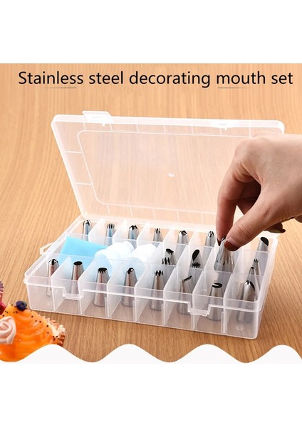 28 Adet Set Stili Buzlanma G Krem Pasta Torbası Paslanmaz Çelik Nozullu Kek Dekorasyon Ipuçları Set Pastane Silikon Mutfak Aksesuarları (Yurt Dışından) modelleri