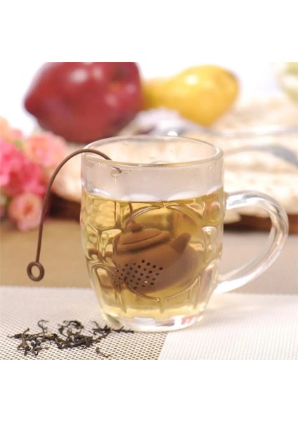 Mavi Stil Renk Yaratıcı Çaydanlık Şeklinde Çay Demlik Süzgeç Silikon Çay Poşeti Yaprak Filtre Difüzör Çay Takımı Çaydanlık Aksesuar Mutfak Gadget'ı (Yurt Dışından)