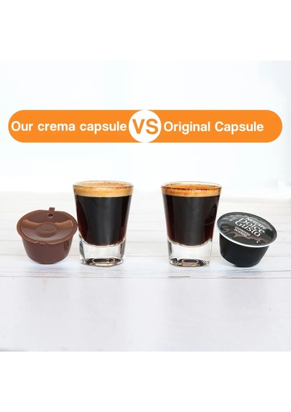 3normal Stil Kaşık Fırçalı Dolce Gusto Kahve Makinesi Için Yeniden Kullanılabilir Kahve Kapsülleri Normal Versiyon ve Krema Makinesi (Yurt Dışından) modelleri