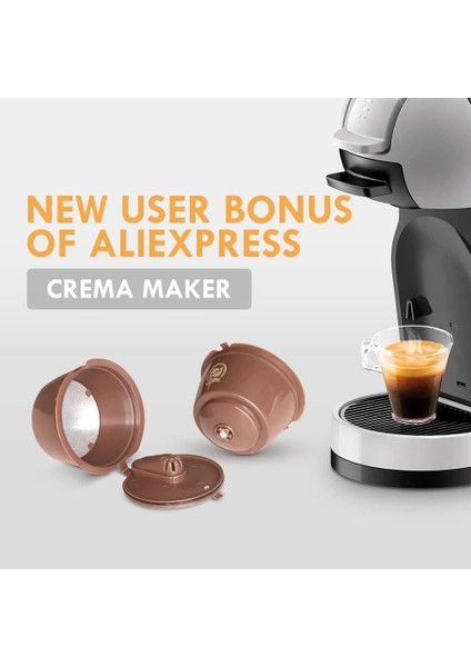 3normal Stil Kaşık Fırçalı Dolce Gusto Kahve Makinesi Için Yeniden Kullanılabilir Kahve Kapsülleri Normal Versiyon ve Krema Makinesi (Yurt Dışından) indirimleri