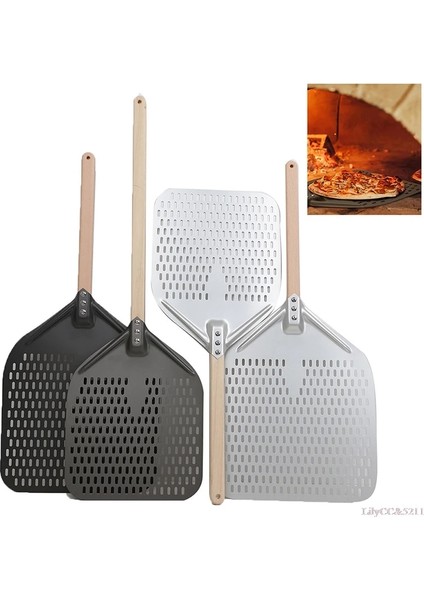 D Stili 12IINCH Ahşap Saplı Pizza Spatula Pizza Kürek Uzun Saplı Taşınabilir Fırın Spatula Ev Pişirme Pasta Aracı (Yurt Dışından)