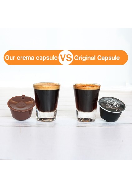 4 Adet Tarzı Yeniden Kullanılabilir Kahve Kapsül Filtre Fincan Nescafe Dolce Gusto Için Doldurulabilir Kapaklar Kaşık Fırça Filtre Sepetleri Pod Yumuşak Tat Tatlı (Yurt Dışından)