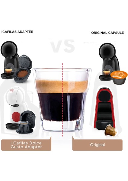 Erik Tarzı Dolce Gusto Için Icafilas Adaptörü Pıccolo Xsgenio S Makinesi Yeniden Kullanılabilir Kapsül Doldurulabilir Kafeterya Espresso Kahve (Yurt Dışından)