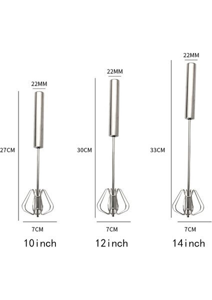 12 Inç Tarzı 430 Paslanmaz Çelik El Basıncı Döner Yarı Otomatik Mikser Kahve Süt Karıştırma Yumurta Çırpıcı El Mikser Mutfak Pişirme Aracı (Yurt Dışından) modelleri