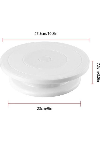 No.1 Tarzı Dıy Kek Pikap Pişirme Kek Tabağı Döner Yuvarlak Pişirme Dekorasyon Araçları Döner Tabla Pasta Malzemeleri Kek Standı 28CM (Yurt Dışından)