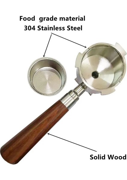 Ceviz Kurcalama Stili Çift Ağızlı Kahve Dipsiz Portafilter Delonghi Ec Filtre 51 mm Yedek Sepet Kahve Aksesuarları Barista (Yurt Dışından) indirimleri