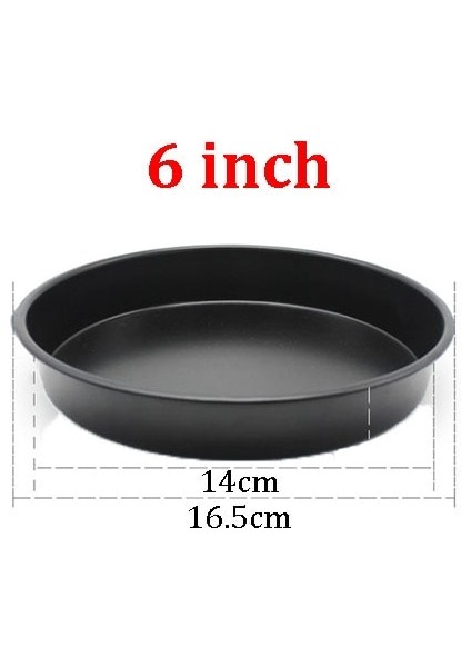 6 Inç Siyah 04 Stili Yuvarlak Pizza Tabağı Pizza Tavası Derin Bulaşık Tepsisi Karbon Çelik Yapışmaz Kalıp Pişirme Aracı Pişirme Kalıbı Pan Pıtırtı Zxh (Yurt Dışından)