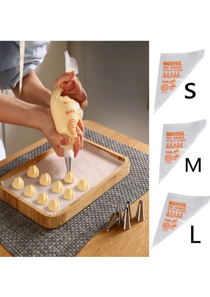 L 50 Adet Tarzı Adet Tek Kullanımlık G Torba Buzlanma Fondan Kek Kreması Sıkma Krema Torbası Tatlı Dekoratörleri Mutfak Pasta Torbaları Kek Aletleri (Yurt Dışından)
