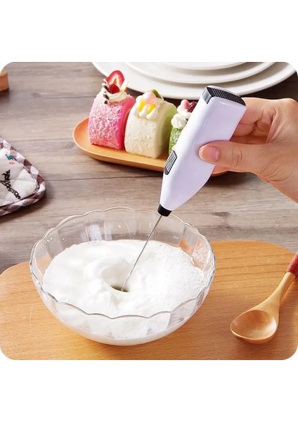 Pembe Tarzı Elektrikli Çırpma Makinesi Blender Sütlü Kahve Içecek Mikseri Mini Yumurta Karıştırıcı Köpürtücü Pratik Mutfak Aksesuarları (Yurt Dışından)