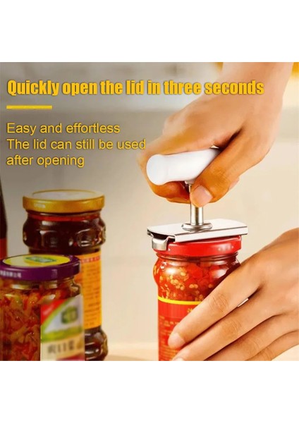 Beyaz Stil Paslanmaz Çelik Şişe Açacağı Fonksiyonu Akşam Konserve Açacağı Kavanoz Şişesi Ayarlanabilir Manuel Bira Şarap Şişesi Kolay Mutfak Açacakları Aracı (Yurt Dışından) fırsatları