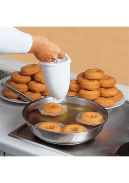 Beyaz Stil Donut Maker Diy Donut Yapımı Hafif Artefakt Yaratıcı Hızlı Kolay Waffle Donut Makinesi Pişirme Mutfak Dıy Tatlı Pişirme Aracı (Yurt Dışından)