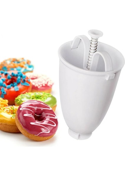 Beyaz Stil Donut Maker Diy Donut Yapımı Hafif Artefakt Yaratıcı Hızlı Kolay Waffle Donut Makinesi Pişirme Mutfak Dıy Tatlı Pişirme Aracı (Yurt Dışından)