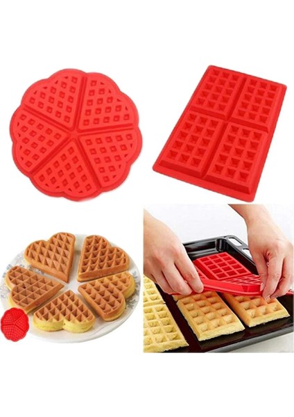 Kalp Şekli Stili Heart Shap Silikon Waffle Makinesi Kalıp Bisküvi Kalıpları Aile Pişirme Aracı Mutfak Aletleri Gadgets Pişirme Aksesuarları Kurabiye Için (Yurt Dışından) modelleri