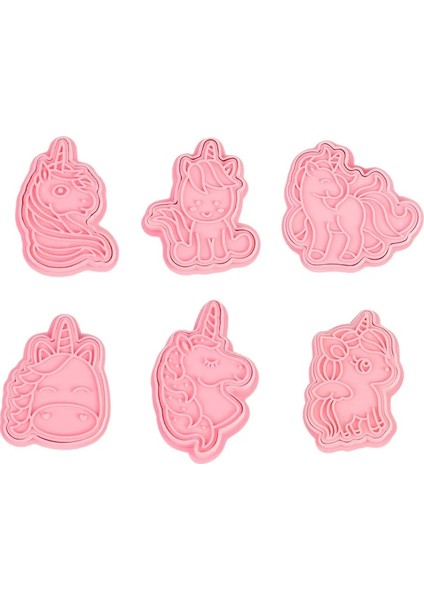 B01 Stili Kutu Pembe 3D Unicorn Kurabiye Kalıbı Çocuk Craftsma Kalıp Mutfak Pişirme Pasta Bakeware Aracı (Yurt Dışından)