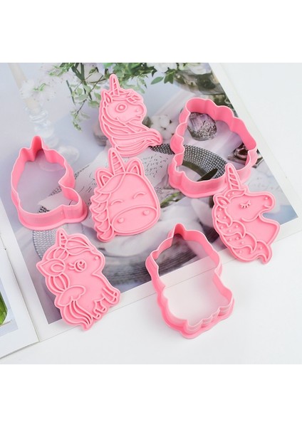 B01 Stili Kutu Pembe 3D Unicorn Kurabiye Kalıbı Çocuk Craftsma Kalıp Mutfak Pişirme Pasta Bakeware Aracı (Yurt Dışından) fiyatları