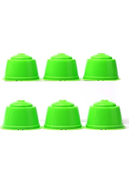 6 Adet-Mor Tarzı 6 Adet Fit Dolce Gusto Kahve Kapsülü Yeniden Kullanılabilir Kahve Pod Nescafe Dolce Gusto Kaşık ile Fırça Mutfak Aksesuarları (Yurt Dışından)