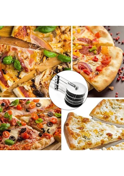 Açık Gri Tarzı Tekerlekler Kesici Hamur Bölücü Yan Makarna Bıçağı Esnek Makaralı Bıçak Pizza Pasta Soyucu Paslanmaz Çelik Bakeware Araçları (Yurt Dışından)