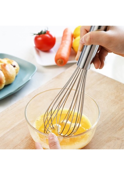 10 Inç Tarzı Inç Paslanmaz Çelik Yumurta Çırpıcı Kek Pişirme Araçları Mutfak Yumurta Kreması Çırpma Aletleri (Yurt Dışından)