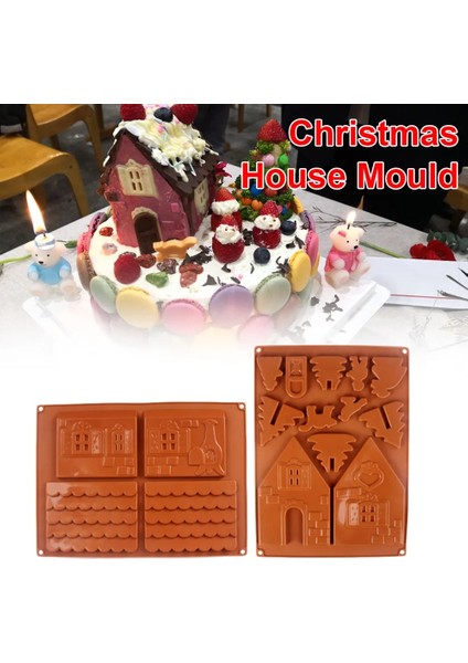 Kumral Tarzı Dıy Noel Evi Çikolata Kalıp Zencefilli Ev Silikon Kalıp Pişirme Kek Bisküvi Aracı Parti Süslemeleri Için Fondan Kalıp (Yurt Dışından) modelleri
