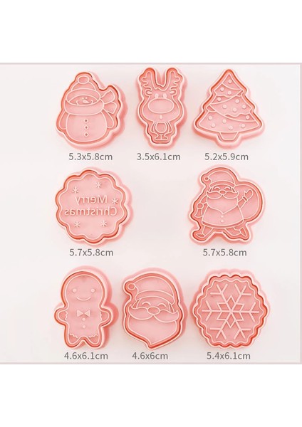 C-5 Stili Noel Karikatür Bisküvi Kalıbı Çerez Kesici 3D Bisküvi Kalıbı Abs Plastik Pişirme Kalıbı Çerez Dekorasyon Araçları Mutfak Aletleri (Yurt Dışından) modelleri