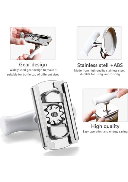 Şişe Konserve Açacağı Stili Emek Tasarrufu Vidalı Kapak Kavanoz Şişe Konserve Açacağı Ayarlanabilir Manuel Basit Kolay Paslanmaz Çelik Kapaklar Kavanoz Açacağı Aracı Mutfak Aletleri (Yurt Dışından) fiyatları