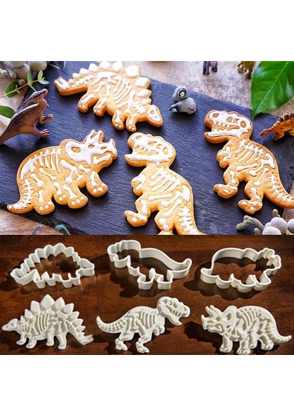 Silikon Dinozor Stili Büyük Dinozor Kurabiye Kesiciler Fondan Kalıpları Kek Süslemeleri Için Dinozor Kurabiye Kalıbı Pasta Araçları Kurabiye Formları Kek Araçları (Yurt Dışından) modelleri
