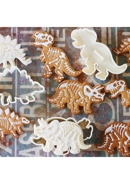 Silikon Dinozor Stili Büyük Dinozor Kurabiye Kesiciler Fondan Kalıpları Kek Süslemeleri Için Dinozor Kurabiye Kalıbı Pasta Araçları Kurabiye Formları Kek Araçları (Yurt Dışından) fırsatları