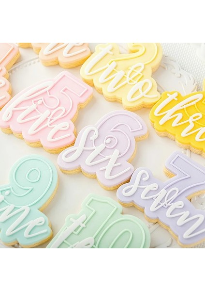 QA0167-SEKIZ Stili Akrilik Numarası Kabartmalı Kalıp Mutlu Doğum Günü Pastası Fondan Kalıp Şeker El Sanatları Kurabiye Kabartma Kesici Dıy Kek Araçları (Yurt Dışından) fırsatları