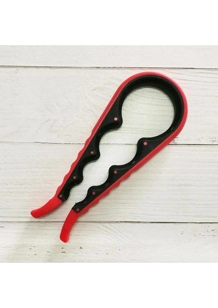 Kırmızı Stil Kavanoz Açacağı, Kolay Tutulan Şişe Açacağı Bükümlü Kapak Hızlı Açılır Pişirme Zayıf Eller ve Artritli Konserve Açacağı Için Günlük Kullanım (Yurt Dışından)