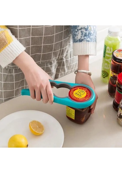 Kırmızı Stil Kavanoz Açacağı, Kolay Tutulan Şişe Açacağı Bükümlü Kapak Hızlı Açılır Pişirme Zayıf Eller ve Artritli Konserve Açacağı Için Günlük Kullanım (Yurt Dışından) modelleri