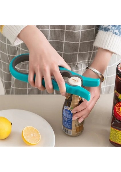 Kırmızı Stil Kavanoz Açacağı, Kolay Tutulan Şişe Açacağı Bükümlü Kapak Hızlı Açılır Pişirme Zayıf Eller ve Artritli Konserve Açacağı Için Günlük Kullanım (Yurt Dışından) fırsatları